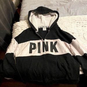 victoria’s secret pink sherpa jacket / hoodie